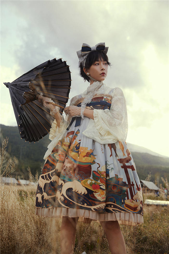 CEL Lolita ~Kaiseki Island Lolita JSK Super High Waist -Ready Made