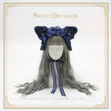 Sweet Dreamer~Black Cat Lace Bow Headband