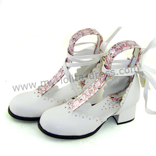 White Classic Lolita Sandals