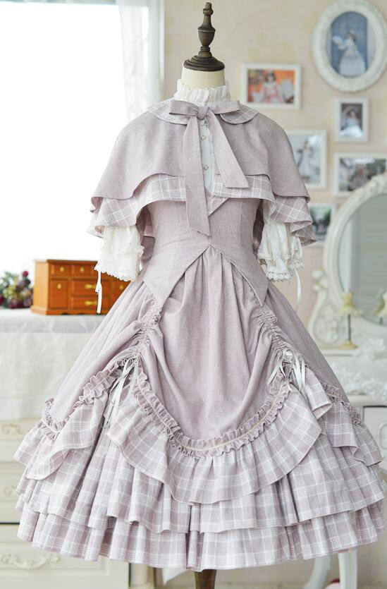 Doris Night ~College Style Lolita Vest JSK / Cape - Ready made