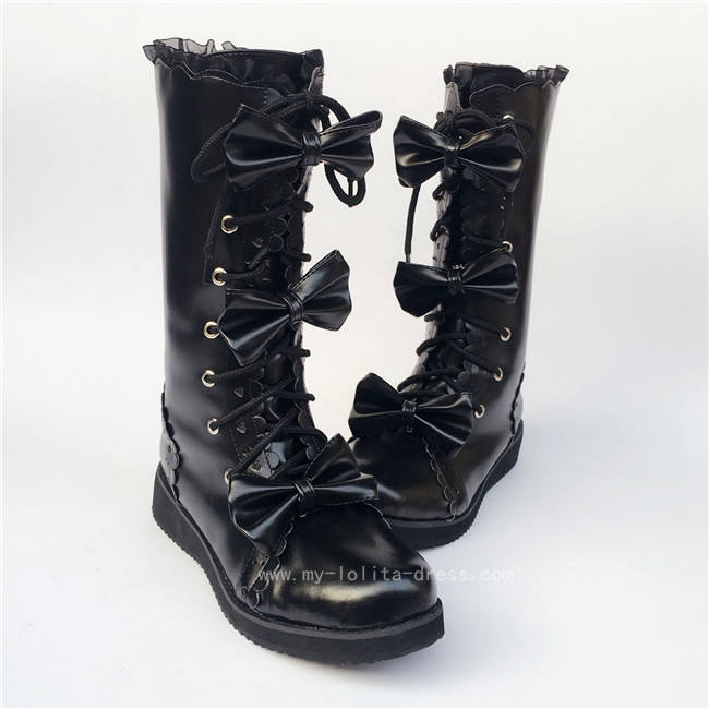 Sweet Bows Lolita Mid-calf Boots