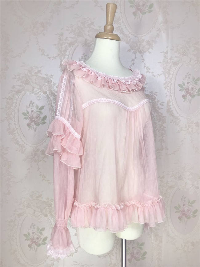 Sweet Transparent Chiffon Inner Blouse