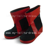 Red Black Middle Boots
