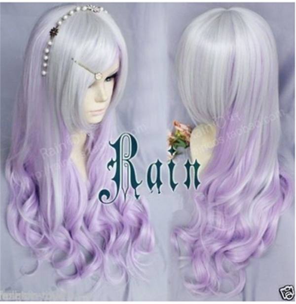 Fantastic Silver Purple Lolita Curls Wig