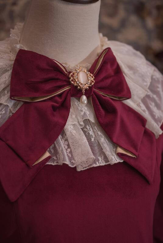 Fleurs Avec Echo&Annabel~ Velvet Lolita OP Dress -OUT