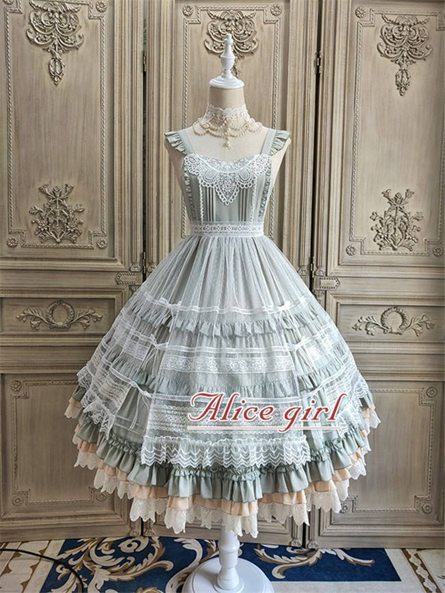 Alice Girl ~When Camellia Blossoms Lolita JSK + Overskirt -Pre-order