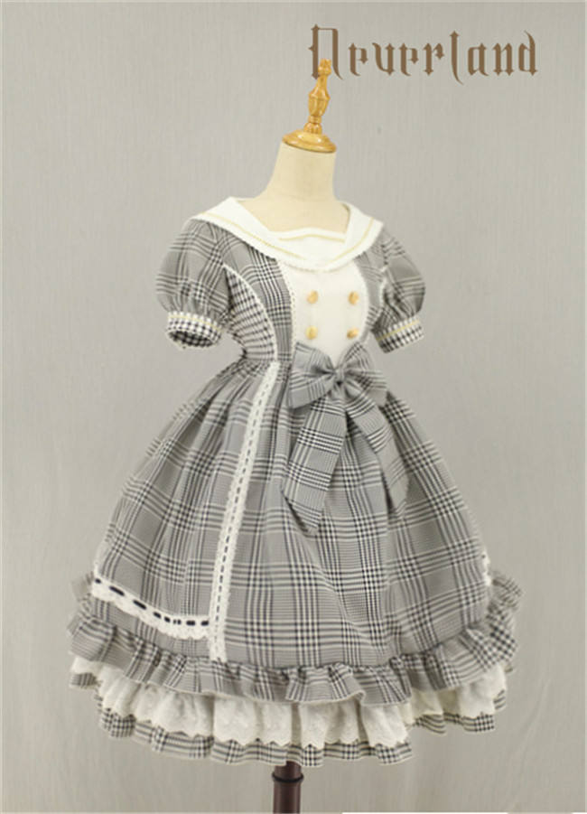 Not Stripe~ Sweet Gingham Lolita OP Dress off