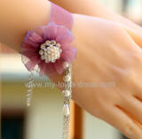 Chiffon Made Flower Beads Lolita Bracelet-OUT