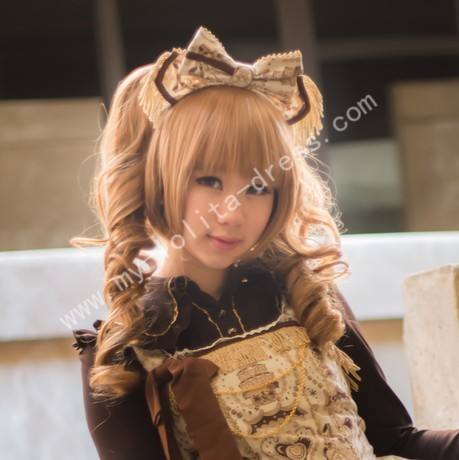 Princess Saddle Brown Face Framing Wig 2 Ponytails