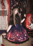 Hyakki Yakō*Sacrifice to Red Leaves~ Gothic Lolita Skirt- OUT