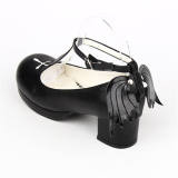 Angelic Imprint- Sweet T-shaped Straps Lolita Square Heel Shoes with Detachable Angel Wings