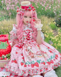 Diamond Honey ~Strawberry Picnic Rabbit Lolita Jumper