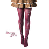 Arancia Lolita ~120D Gold-stamping Lolita Tights For Halloween -Pre-order Closed