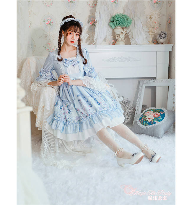Magic Tea Party ~Swan Lake~ Classic Lolita OP/JSK-Ready Made