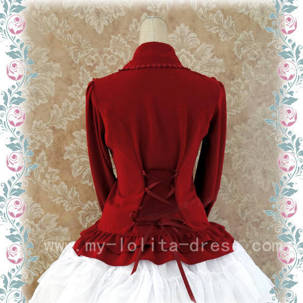 Rococo Style Lace Lolita Shirt Silk and Linen Khaki -In Stock