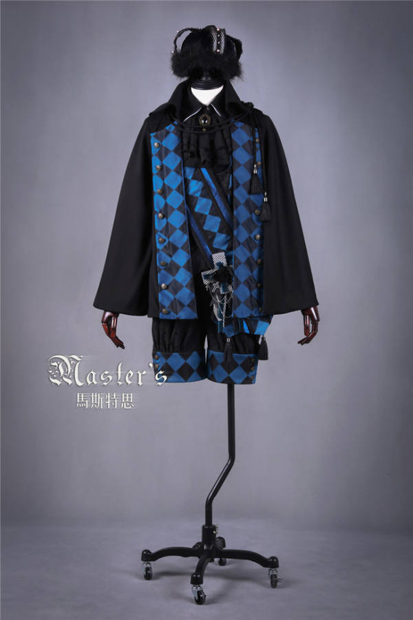 Classical Puppets - Master's Blue Rose - Ouji Lolita set[--Cape + Ribbon + Cross Medal + Hat --]  -Pre-order Closed