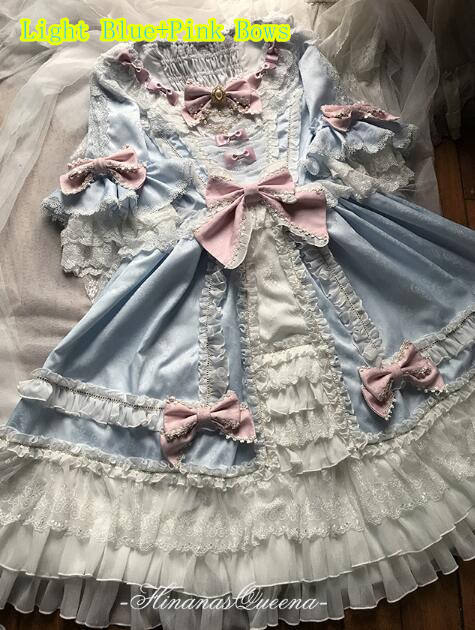 Moira~ Lolita Short Sleeves OP Dress -Sax Size XL In Stock