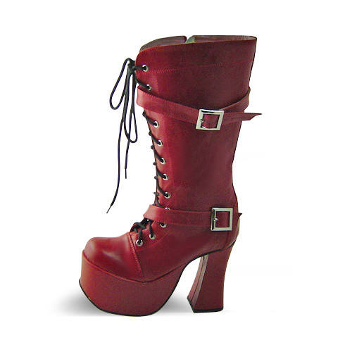 Wine Red High Platform Lolita Boots