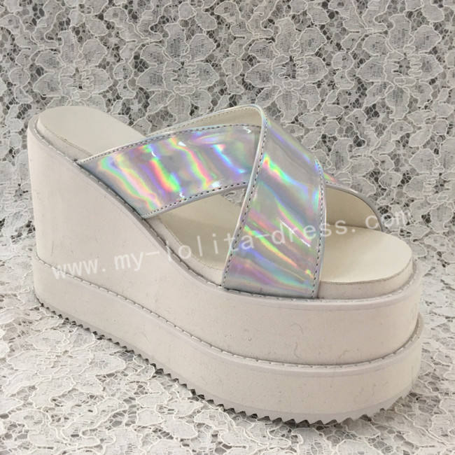 Sweet Silver Lolita High Platform Sandals