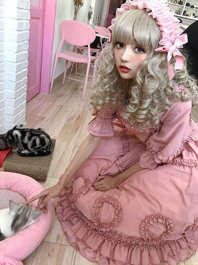Little Dipper Tasya~ Chiffon Lolita Med-length OP Dress -Ready Made