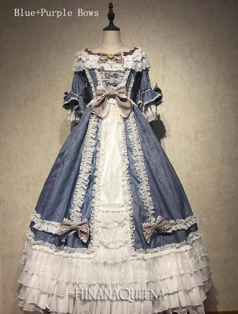 Moira~ Lolita Short Sleeves OP Dress -Sax Size XL In Stock