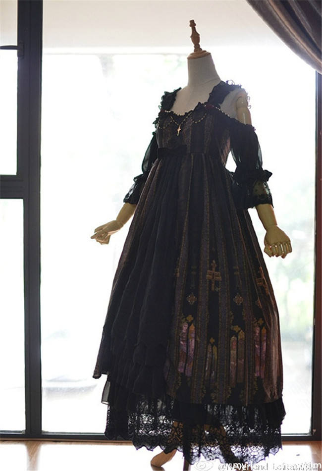Byzantium~ Elegant Lolita JSK Dress with Front Open Design