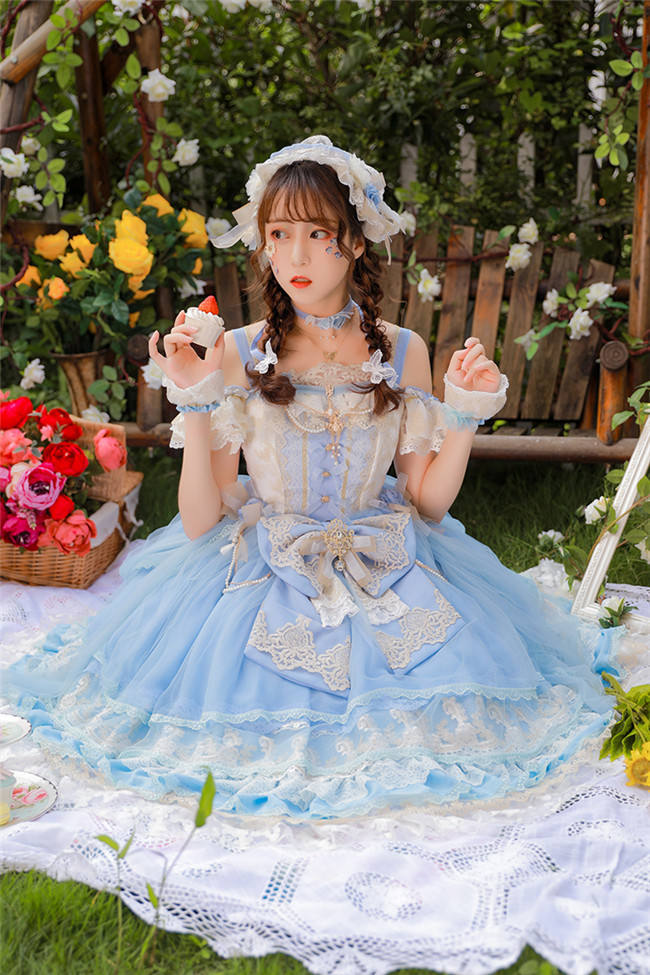 Flower Feast In Spring~ Elegant Lolita JSK Bridal Design -out