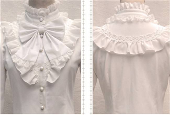 Vintage Thickening Thermal Stand Collar Lolita Blouse