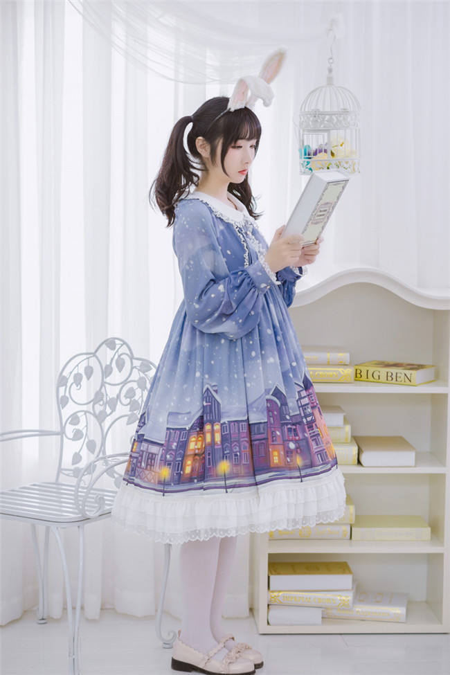 Warm House In Snow~ Sweet Lolita OP/JSK out