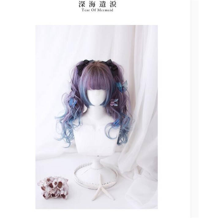 Dreamholic~ Catherine's Afternoon Tea with Cat~ Natural Bangs Lolita Wig With Two Ponytails -In Stock