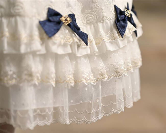 Little Dipper ~White Snow Lolita Vest + OP Set Short/Long Version