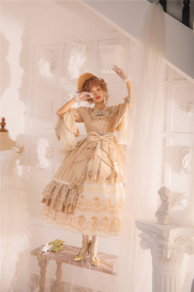 Miss Point ~ Elizabeth ~ Elegant Lolita OP Tea Party Version -Custom Tailor Available