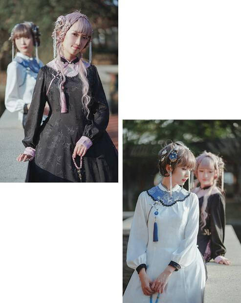 Hole Fairy Guide~ Qi Lolita OP Dress -Ready Made