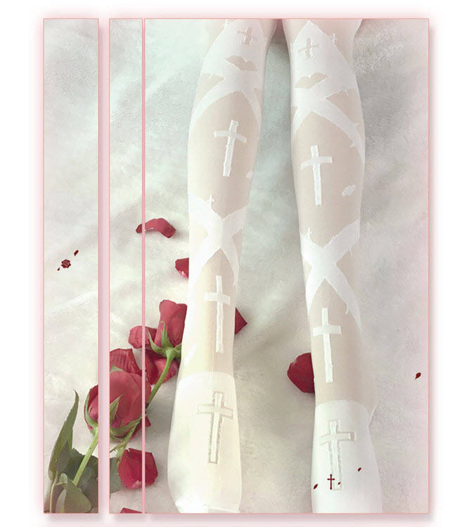 Yidhra -Thorns Cross- Lolita High Socks