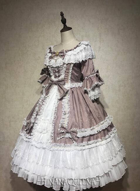 Moira~ Lolita Short Sleeves OP Dress -Sax Size XL In Stock