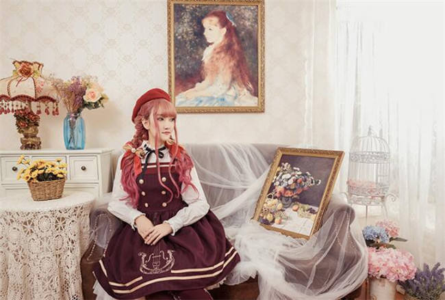 Magic Music School~ College Style Bass Embroidery Lolita JSK Dress