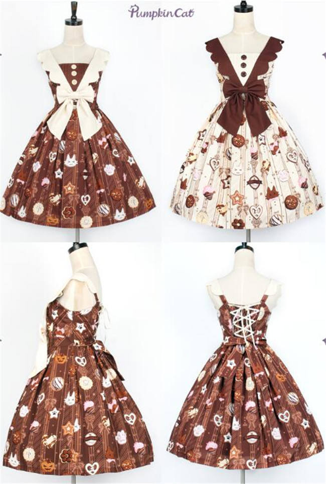 Chocolate Chip Cookies~ Sweet Lolita OP/JSK/Salopette/Hoodie 