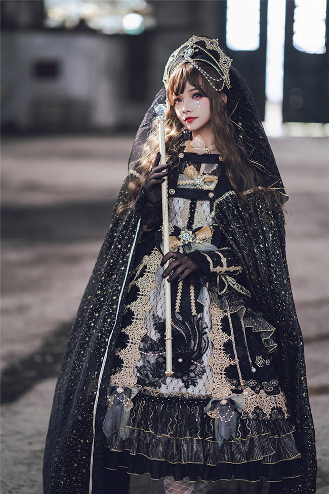 Dawn Nightmare~ Elegant Lolita OP Bridal Design -Ready Made