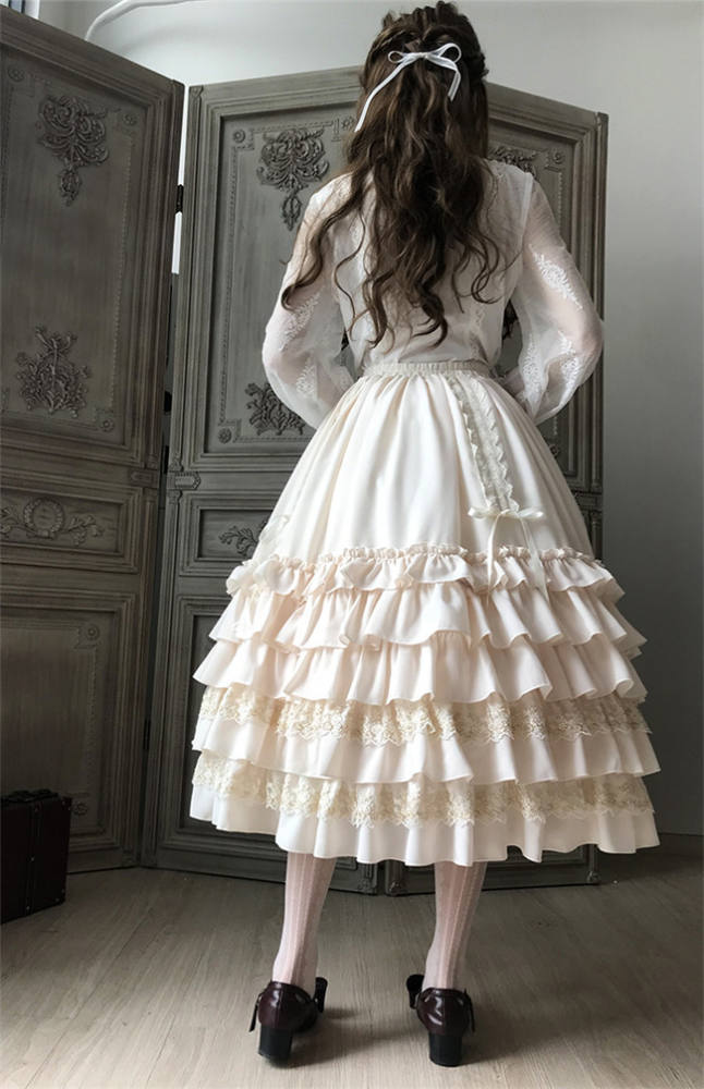 Little Dipper Camellia~ Sweet Lolita Underskirt Petticoat -Flexible Length -Ready Made