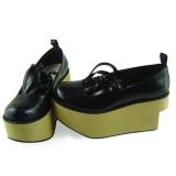 Black High Platform Belts Lolita Shoes out