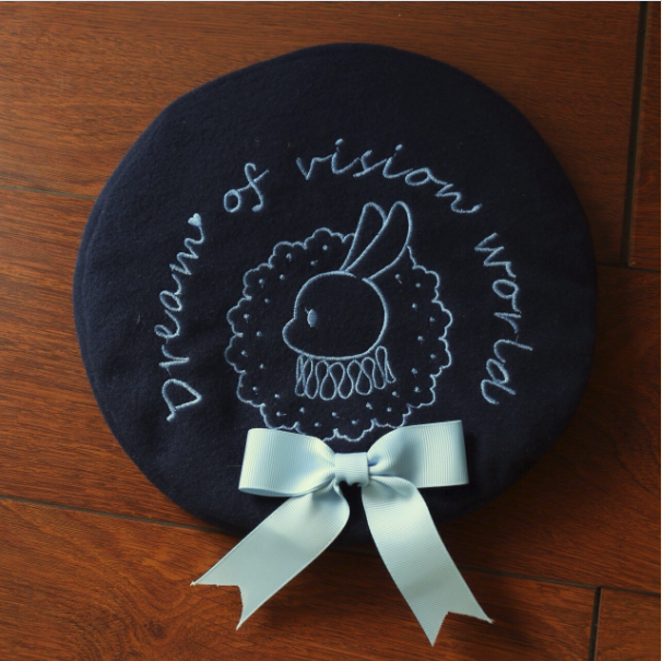 Vision World ~Sweet Bunny~ Embroidery Lolita Beret