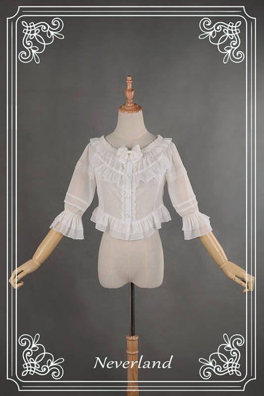 Neverland Lolita Chiffon Lolita Inner Short Blouse - For Summer