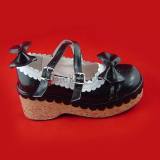Black Shiny Lolita Shoes