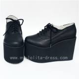 Black Velvet Lolita High Platform Lolita Shoes