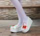 Angelic Imprint- Sweet Double Bows Embroidery Round Toes Qi Lolita High Platform Shoes