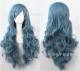Unique Smoky Blue Anime Cosplay Long Curls Wig - In Stock
