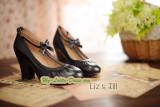 Replica Lolita Square Heels Shoes with Wrinkle