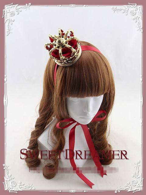 Sweet Dreamer Gold/Silver Rose Little Crown Lolita Headdress