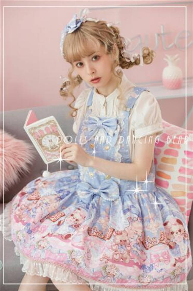 Doll and Bear Dance Series~Sweet Lolita Jumper/Skirt -Ready Made