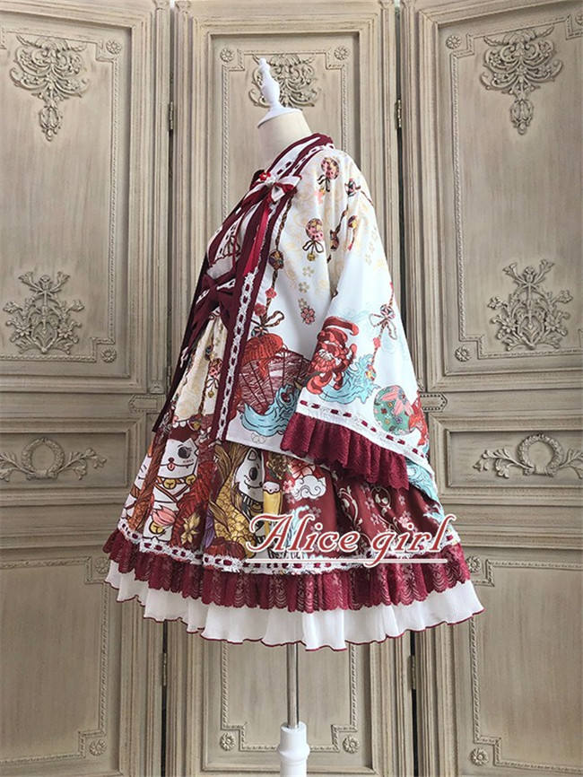 Alice Girl ~Lucky Cat~ Kimono Style Lolita JSK